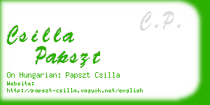 csilla papszt business card